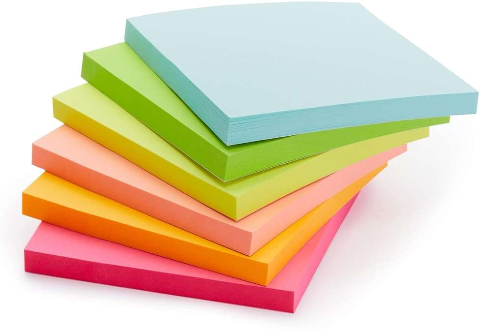 Amazon Basics Square Sticky Notes for Organizing, Reminders, To Do Lists, Clean Removal, 3"x3", 24-Pack, Assorted Colors - Image 5