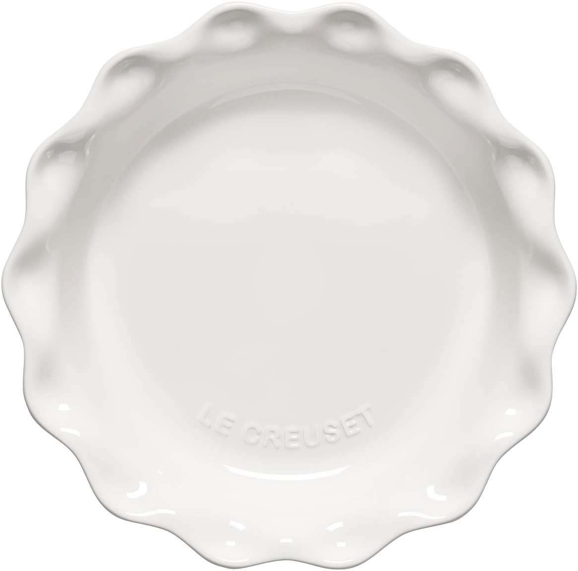 Le Creuset Stoneware 9" Heritage Pie Dish, White - Image 3