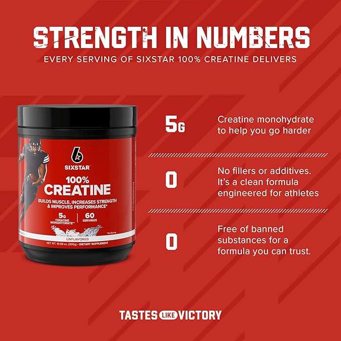 Six Star 100% Creatine Monohydrate Powder - Unflavored Micronized Creatine Monohydrate Supplement for Workout Performance, Muscle Building & Strength - Creatine Powder for Women & Men - 60 Servings - Image 5