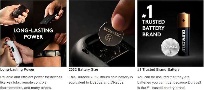 Duracell CR2032 3V Lithium Battery, Child Safety Features, 12 Count Pack, Lithium Coin Battery for Key Fob, Car Remote, Glucose Monitor, CR Lithium 3 Volt Cell (2032 3V) - Image 8