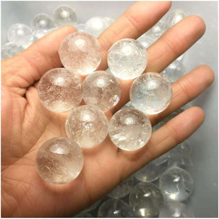 WGPHD Health & Household Clear Natural Quartz Crystal Sphere Balls Sphere Crystal Ball Home Decoration Craft for Meditation (Size : 18-22mm) - Image 1
