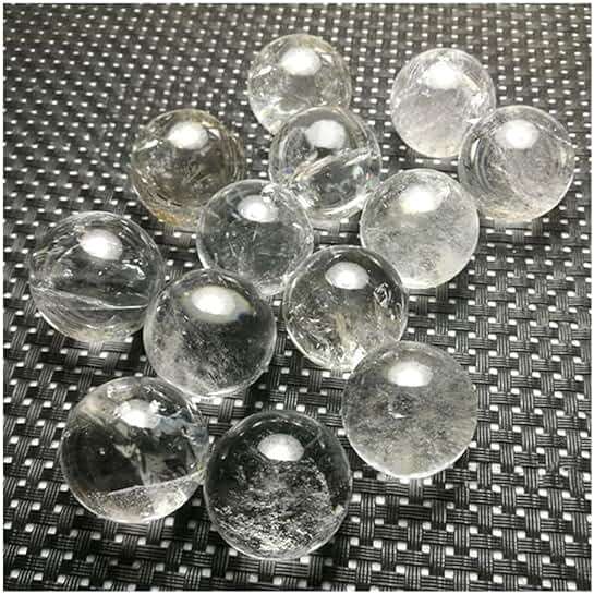 WGPHD Health & Household Clear Natural Quartz Crystal Sphere Balls Sphere Crystal Ball Home Decoration Craft for Meditation (Size : 18-22mm) - Image 2