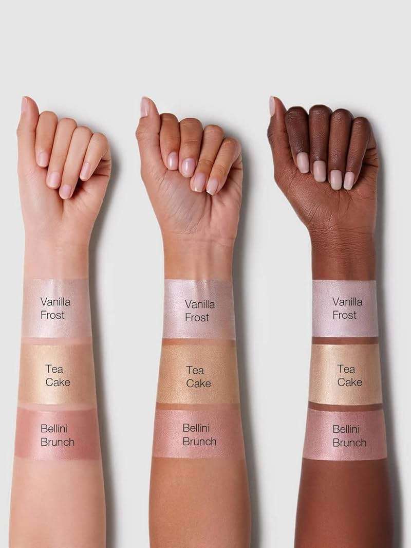 SHEGLAM Glow Bloom Liquid Waterproof Highlighter Long Lasting Cream Highlighter with Shimmer Dewy Finish - Tea Cake - Image 7