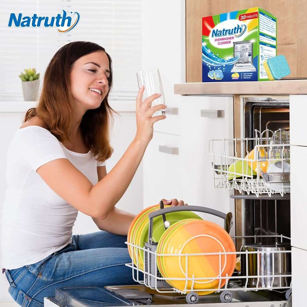 NATRUTH 30 Pack Dishwasher Cleaner Tablets Individually Wrapped,Deep Cleaning, Removes Grease & Limescale, Compatible with All DishWashing Machines - Image 7