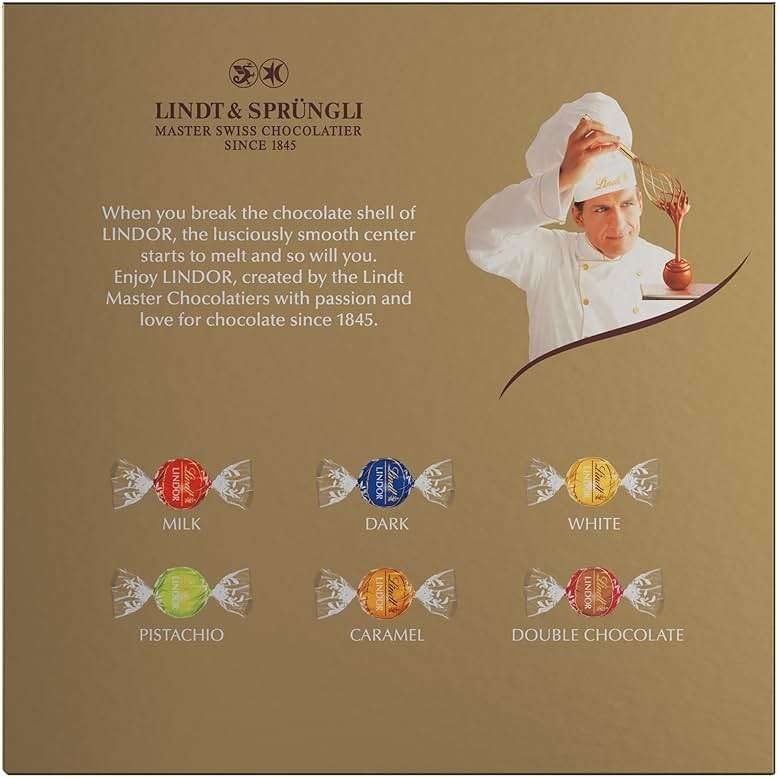 Lindt LINDOR Assorted Chocolate Truffles 90 Count Gift Box, Chocolate Candy with Smooth, Melting Truffle Center, 38.4 oz. Box - Image 7