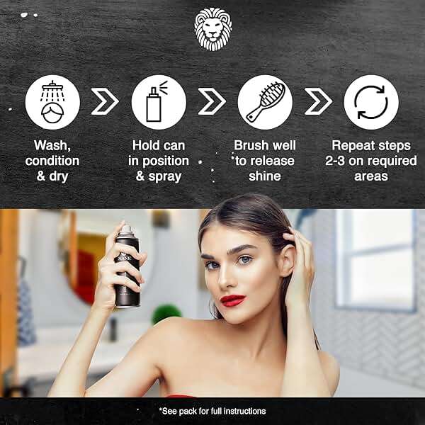 Mane Micro-Mineral Hair Thickening Spray & Root Touch Up Spray, Instant Volume & Root Cover Up for Thinning or Fine Hair, Lightweight Buildable Coverage for Men & Women, Light Brown, 200 ml - Image 5