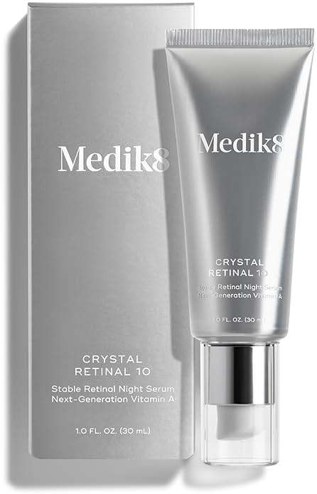 Medik8 Crystal Retinal 10 - Firming, Advanced Skin Retinaldehyde Face Serum - Night Serum with Hyaluronic Acid and Vitamin E - Gluten Free - 1 oz - Image 1