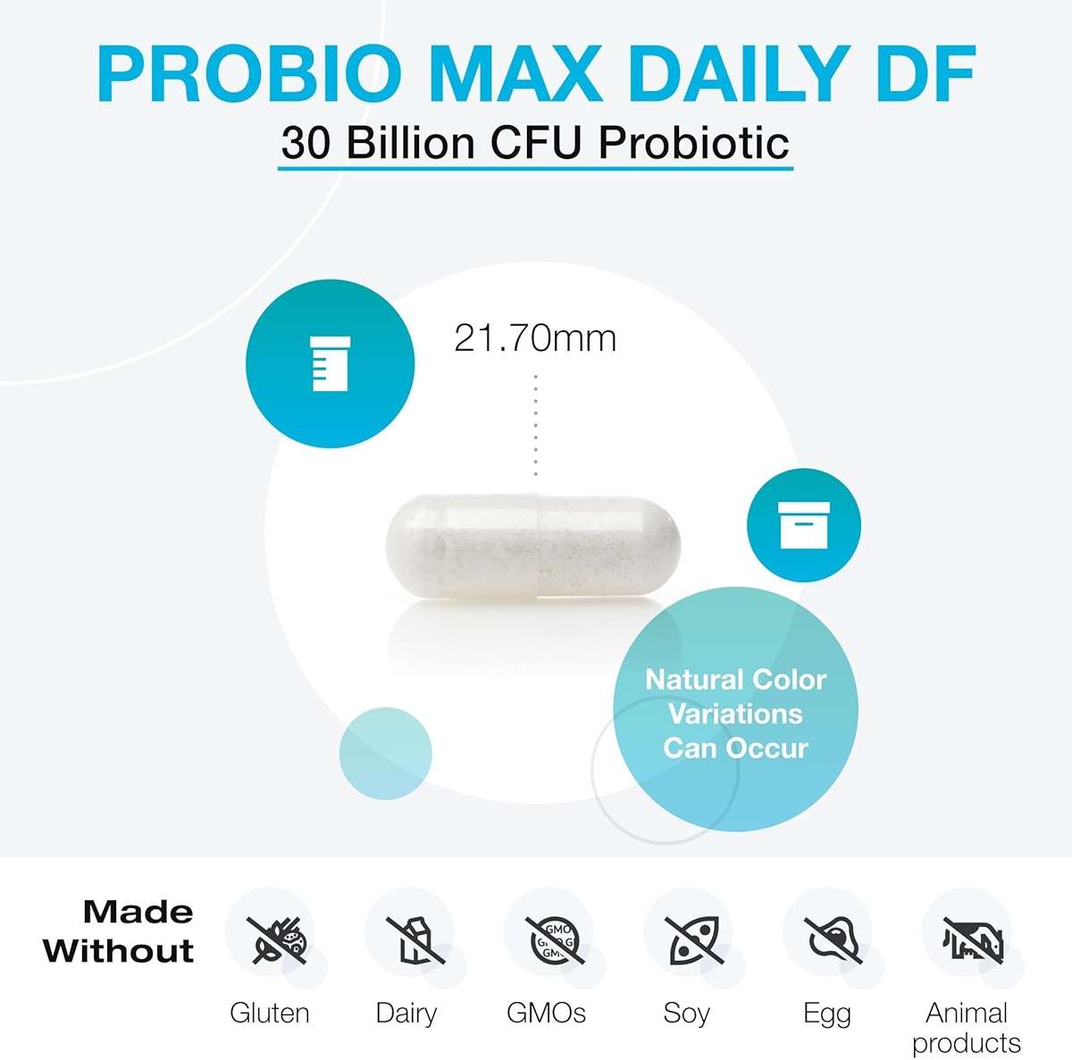 XYMOGEN ProbioMax Daily 30B - Probiotics for Digestive Health Support - Lactobacillus Acidophilus & Bifidobacterium Lactis HN019 - Vegetarian, Gluten-Free & Non-GMO - 60 Capsules - Image 3