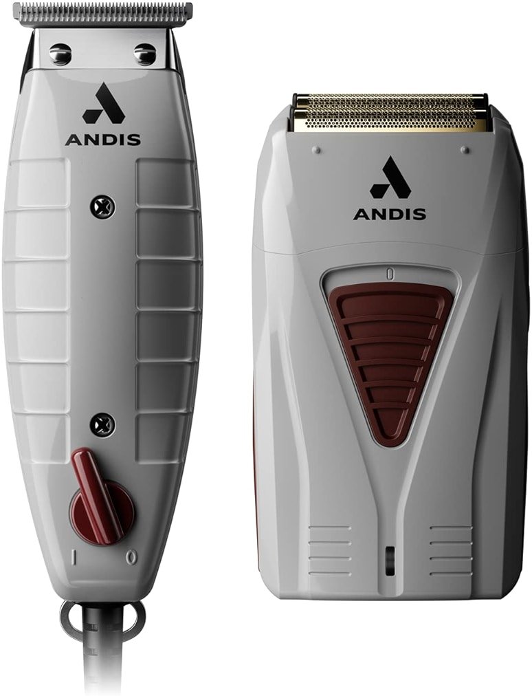 Andis 17270 Finishing Combo T-Outliner Trimmer & Pro Foil Lithium Titanium Foil Shaver - Professional Finishing Hair & Beard Trimming Kit - Product Image