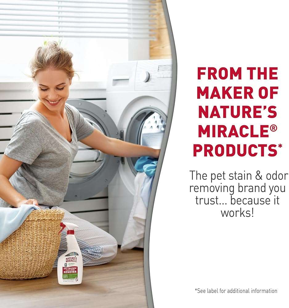 Nature’s Miracle Laundry Boost Spot Treatment Stain and Odor Remover, 32 Oz., Laundry Pre-Wash Stain and Odor Remover - Image 8