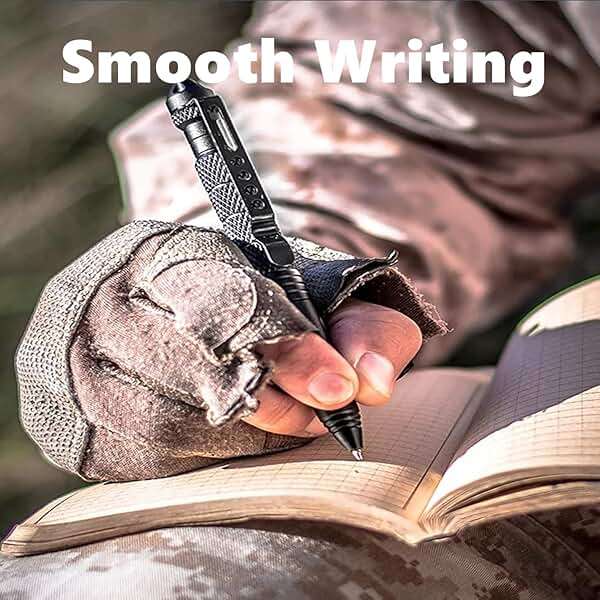2 Pack Military Tactical Pens with 8 Black Refills, Emergency Self Defense & Glass Breaker Pen, Multi-Functional Survival Tac Pens Gifts for Men Dad Husband Him - Image 5