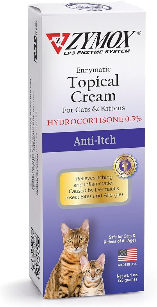 Zymox Cat & Kitten Topical Cream w/ .5% hydrocortisone - 1 oz. Tube - Product Image