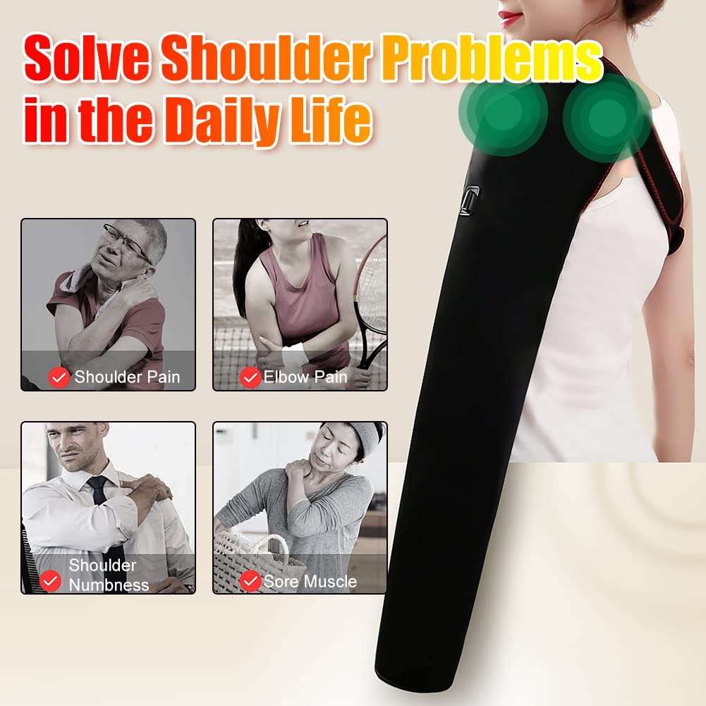 Shoulder Arm Hand Heating Pad for Pain Relief, Ultra Long Heated Wrist Wrap Heated Elbow Brace Hand Warmer for Tendonitis, Arthritis, Sports Injury Recovery, 3 Temperature Settings & Timer - Image 3