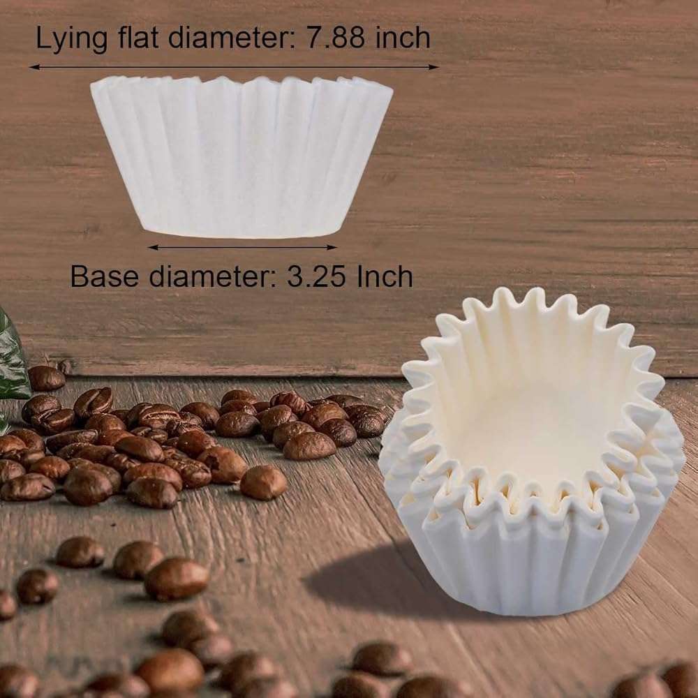 Coffee Filters 8-12 Cup, 7.875 inch x 3.25 inch, 100 Count Basket Coffee Filters, White Disposable 8 to 12 Cup Coffee Filter Paper - Image 2