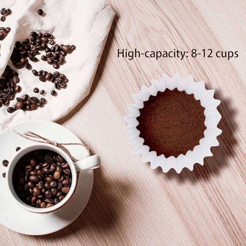 Coffee Filters 8-12 Cup, 7.875 inch x 3.25 inch, 100 Count Basket Coffee Filters, White Disposable 8 to 12 Cup Coffee Filter Paper - Image 3