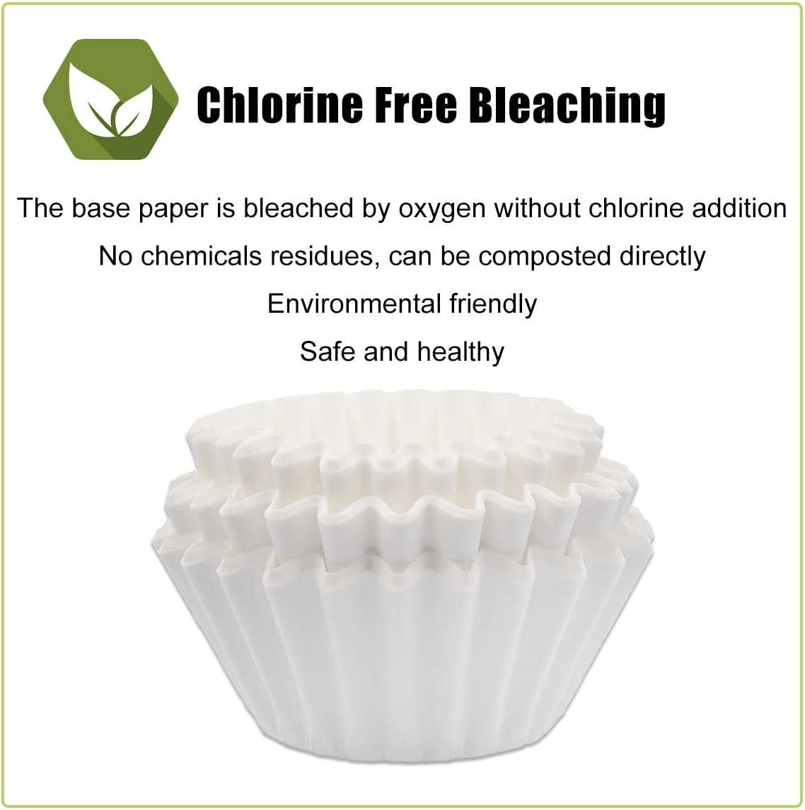 Coffee Filters 8-12 Cup, 7.875 inch x 3.25 inch, 100 Count Basket Coffee Filters, White Disposable 8 to 12 Cup Coffee Filter Paper - Image 4