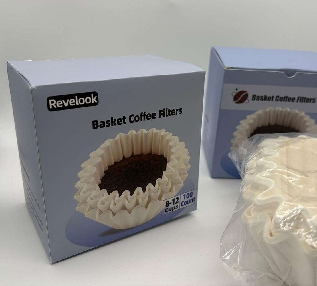 Coffee Filters 8-12 Cup, 7.875 inch x 3.25 inch, 100 Count Basket Coffee Filters, White Disposable 8 to 12 Cup Coffee Filter Paper - Image 5