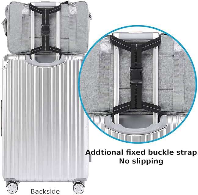 Travelkin Luggage Straps for Suitcases, Luggage Bungee Straps for Attaching Bags, Travel Essentials for Suitcases Add a Bag (Black) - Image 5