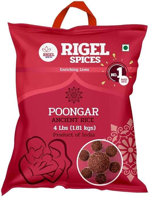 Rigel Spices | Poongar Red Rice (4Lbs) | Ladies special | GLUTEN FREE | AGED 12+ MONTHS | Ancient grain from India - Image 1