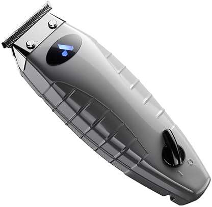 Andis 74055 Professional Corded/Cordless Hair & Beard Trimmer, Zero Gapped, Close Cutting Carbon Steel T-Outliner Blade, Grey - Image 3