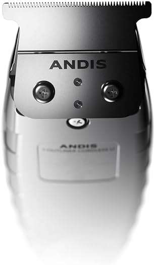 Andis 74055 Professional Corded/Cordless Hair & Beard Trimmer, Zero Gapped, Close Cutting Carbon Steel T-Outliner Blade, Grey - Image 4
