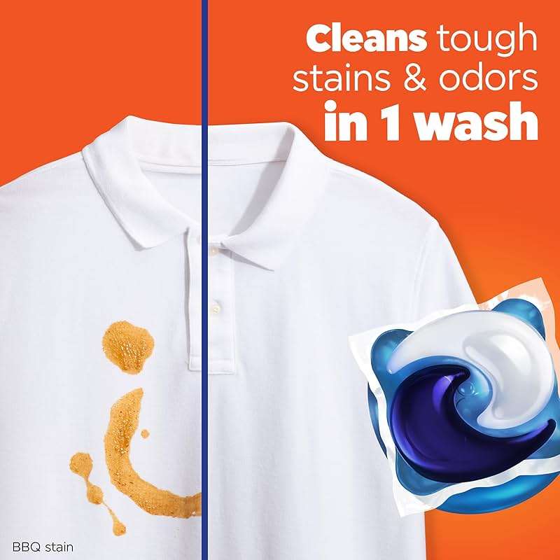 Tide PODS laundry detergent pacs, 3-in-1 Stain Remover, Odor Fighter, Color Protector, 76 Count, HE compatible, Spring Meadow Scent - Image 2