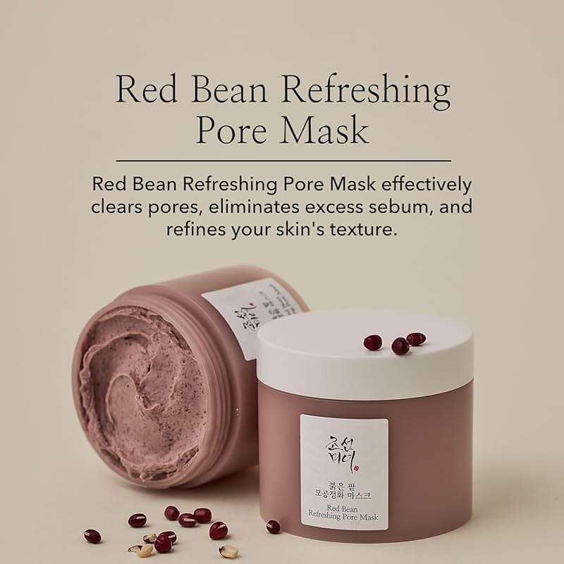 Beauty of Joseon Red Bean Pore Refreshing Mask Mud Cream Hydrating Wash Off Pack, Pore Cleansing Exfoliator, Korean Skin Care for Men and Women 140ml, 4.73 fl.oz - Image 2