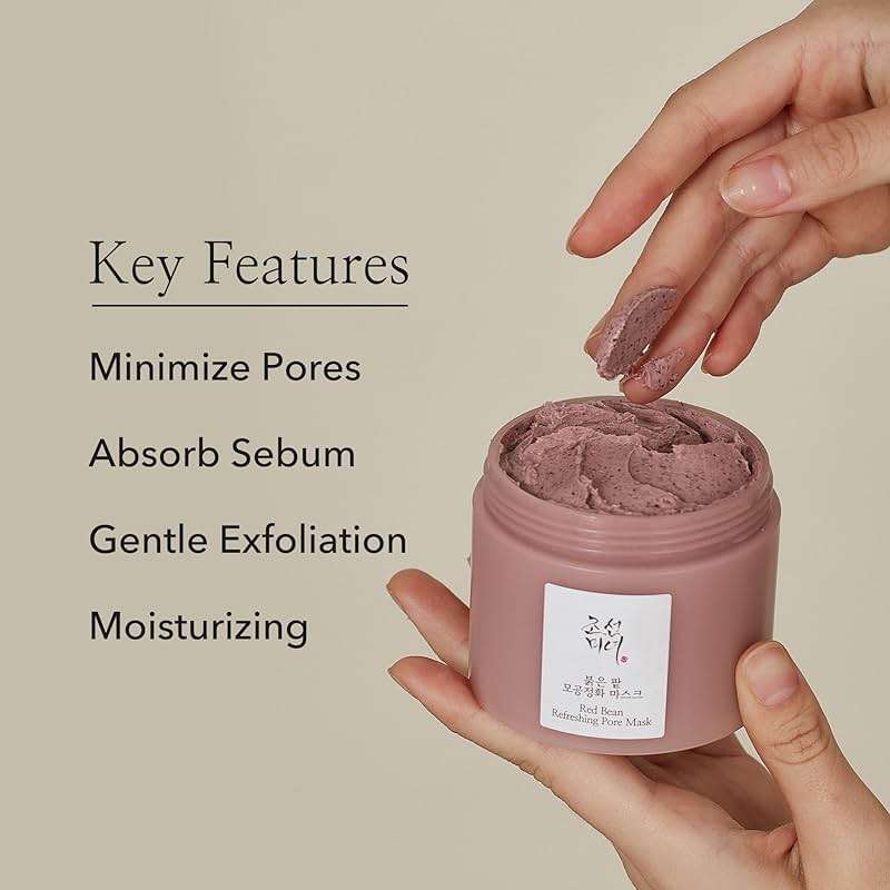 Beauty of Joseon Red Bean Pore Refreshing Mask Mud Cream Hydrating Wash Off Pack, Pore Cleansing Exfoliator, Korean Skin Care for Men and Women 140ml, 4.73 fl.oz - Image 5