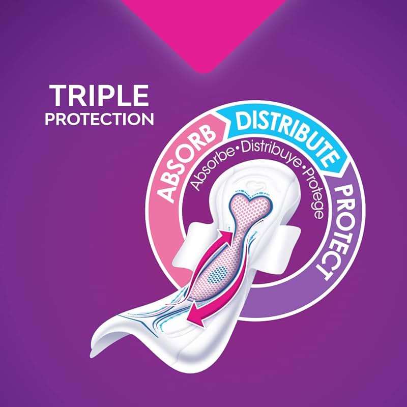 Saba Buenas Noches Overnight Maxi Pads with Wings, Built for Absorption Distribution and Protection, 6-Pack of 20 Pads (120 Count) - Image 4