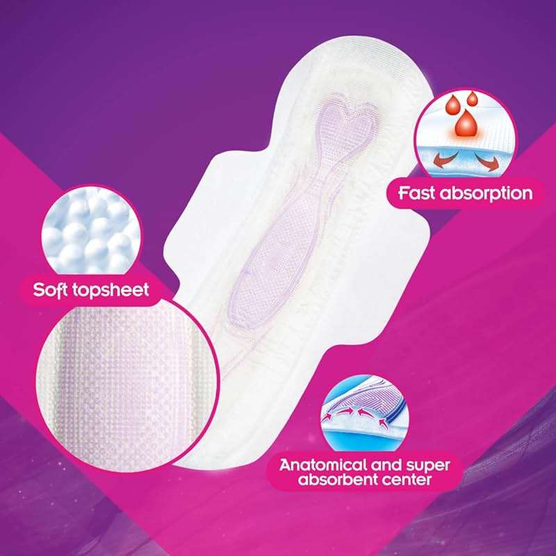 Saba Buenas Noches Overnight Maxi Pads with Wings, Built for Absorption Distribution and Protection, 6-Pack of 20 Pads (120 Count) - Image 6