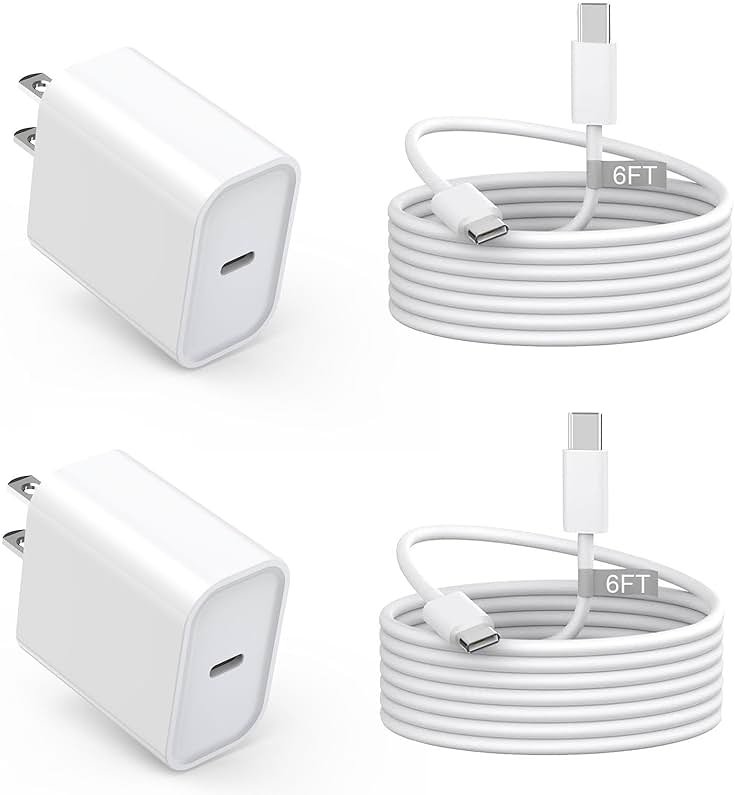 USB C Charger for iPhone 17/16 Charger Fast Charging,Type C Charge Apple Fast USB C Wall Chargers Block Adapter 6FT Charging Cable Cord for iPhone 17 Pro Max/Air/16/16Pro/15/15 Plus/iPad Pro/Air/Mini - Product Image