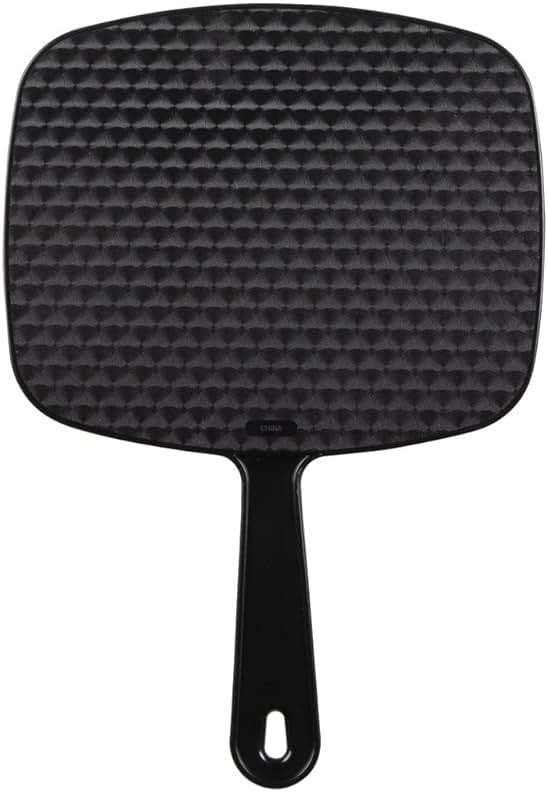 ForPro Professional Collection Premium Hand Mirror with Handle, 6.3" W x 9.6" L, Multi-Purpose Handheld Mirror with Distortion-Free Reflection, Black - Image 2