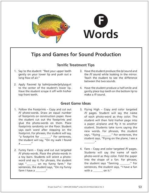 Super Duper Publications | Webber® Jumbo Artic Drill Book Add-On Volume 3 | Speech Therapy - Articulation | Educational Learning Materials for Children - Image 9