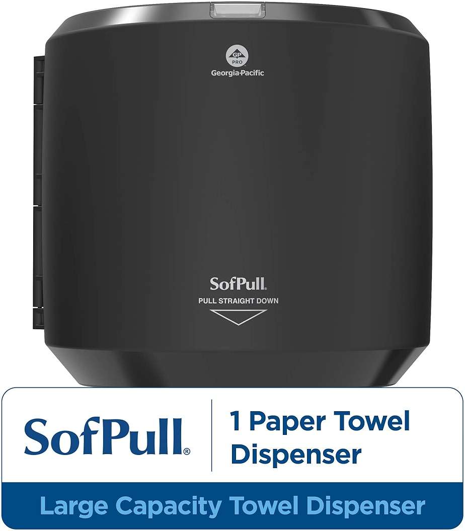 SofPull Centerpull Large by Georgia-Pacific PRO Paper Towel Dispenser, 10.13” W x 11.33” D x 10.58” H, 1 Dispenser, 58201B - Image 3