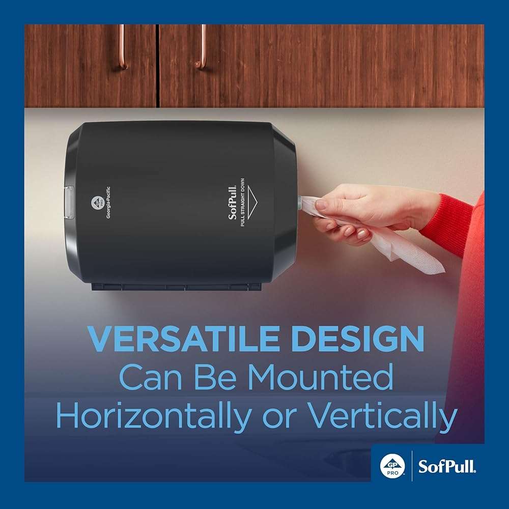 SofPull Centerpull Large by Georgia-Pacific PRO Paper Towel Dispenser, 10.13” W x 11.33” D x 10.58” H, 1 Dispenser, 58201B - Image 8