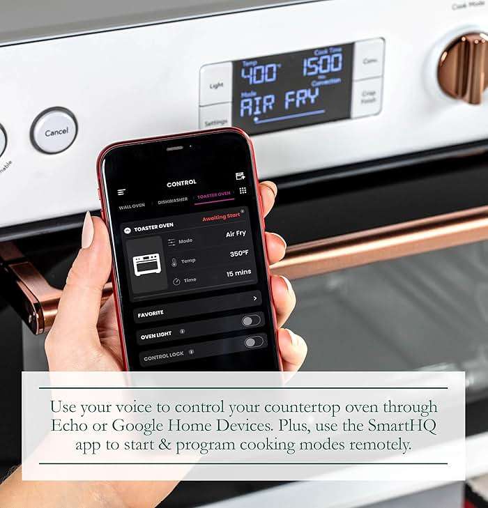 Café Couture Oven with 14 essential cooking modes, including Air Fry, CrispFinish, Bake, Broil, Roast, Toast, Pizza, WiFi & Smart Connected, Voice Control, Countertop Small Appliances, Matte White - Image 5