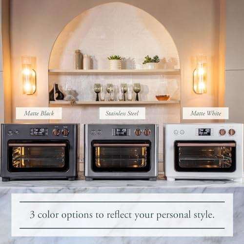 Café Couture Oven with 14 essential cooking modes, including Air Fry, CrispFinish, Bake, Broil, Roast, Toast, Pizza, WiFi & Smart Connected, Voice Control, Countertop Small Appliances, Matte White - Image 8