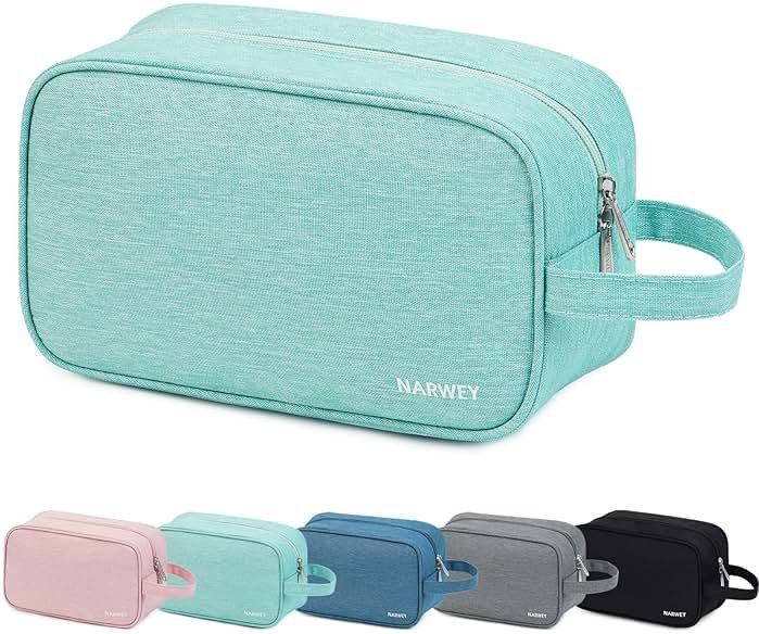 Narwey Travel Toiletry Bag for Women Traveling Dopp Kit Makeup bag Organizer for Toiletries Accessories Cosmetics (Mint Green) - Product Image