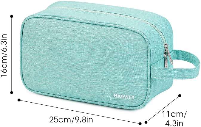 Narwey Travel Toiletry Bag for Women Traveling Dopp Kit Makeup bag Organizer for Toiletries Accessories Cosmetics (Mint Green) - Image 6