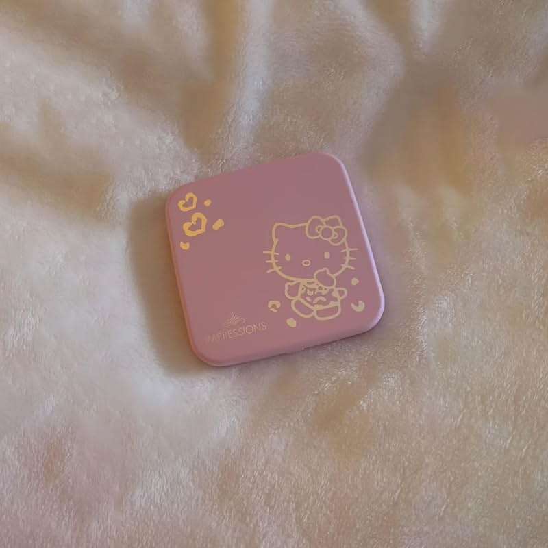 Impressions Vanity Hello Kitty Supercute Compact Mirror with Touch Sensor Switch for Adjustable Brightness, Lighted Makeup Mirror with LED Lights and 2X Magnifying Mirror Top (Pink) - Image 6