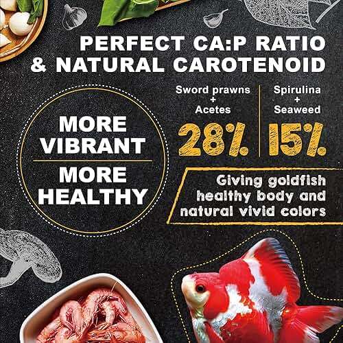 Ultra Fresh Floating Goldfish Food, Color Enhancing, Balanced Diet, All Natural Ingredients, Clear Water Formula, Goldfish Premium Pellet, 15 oz - Image 2
