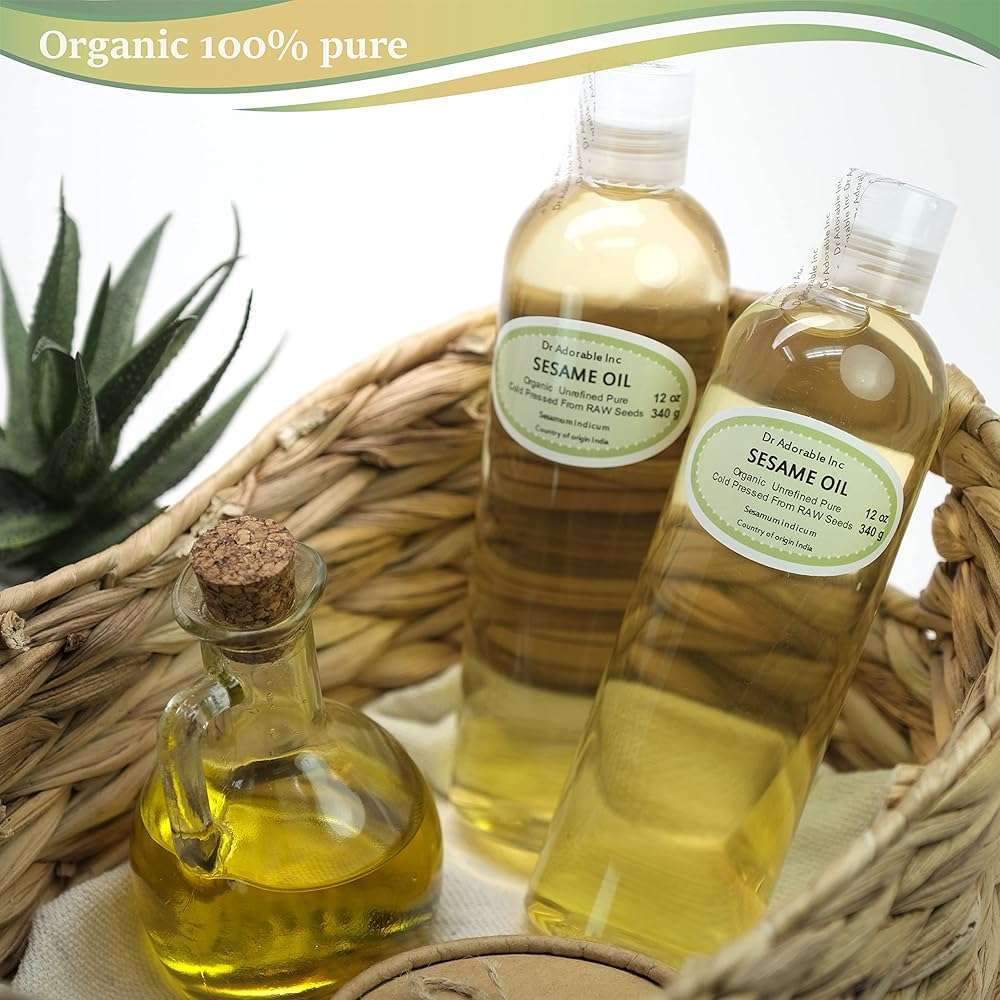 Dr Adorable - 24 oz - Sesame Seed Oil From RAW Seed - Unrefined 100% Pure Natural Organic Cold Pressed (2 of 12 oz) - Image 3
