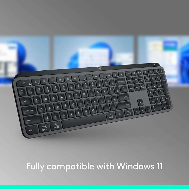 Logitech MX Keys S Wireless Keyboard, Low Profile, Fluid Precise Quiet Typing, Programmable Keys, Backlighting, Bluetooth, USB C Rechargeable, for Windows PC, Linux, Chrome, Mac - Graphite - Image 5