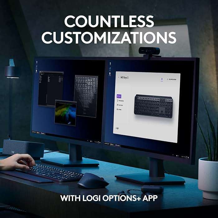 Logitech MX Keys S Wireless Keyboard, Low Profile, Fluid Precise Quiet Typing, Programmable Keys, Backlighting, Bluetooth, USB C Rechargeable, for Windows PC, Linux, Chrome, Mac - Graphite - Image 7