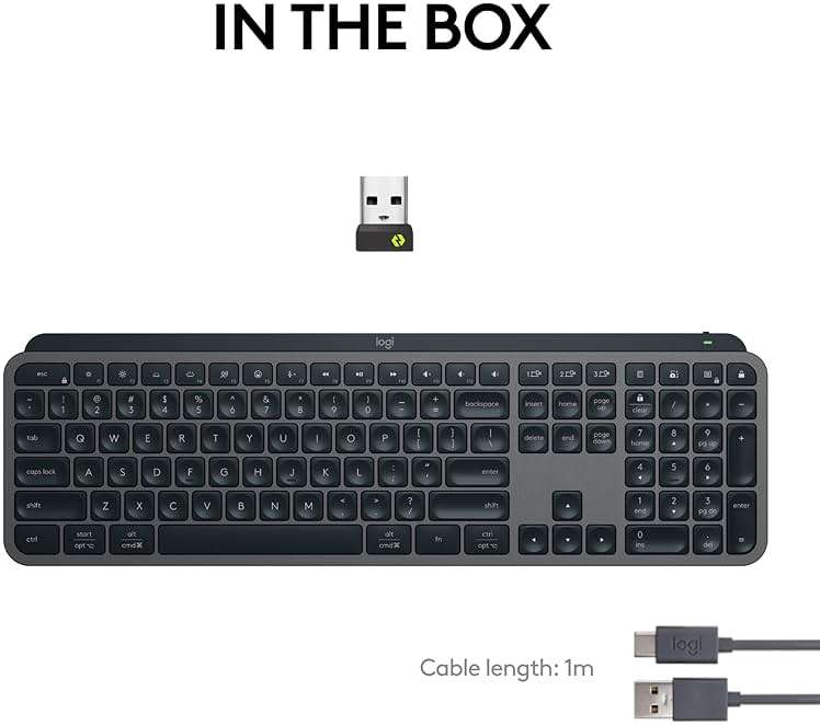 Logitech MX Keys S Wireless Keyboard, Low Profile, Fluid Precise Quiet Typing, Programmable Keys, Backlighting, Bluetooth, USB C Rechargeable, for Windows PC, Linux, Chrome, Mac - Graphite - Image 10