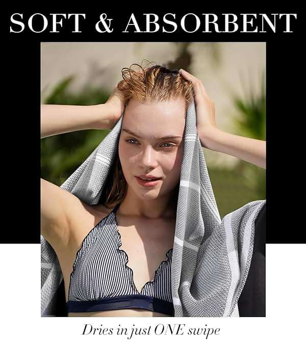 Antfuny Turkish Beach Towels Vacation Essentials Quick Dry Sand Free Oversized Bath Pool Swim Towel Extra Large XL Blanket Adult Travel Cruise Accessories Must Haves Clearance Stuff Necessities - Image 4