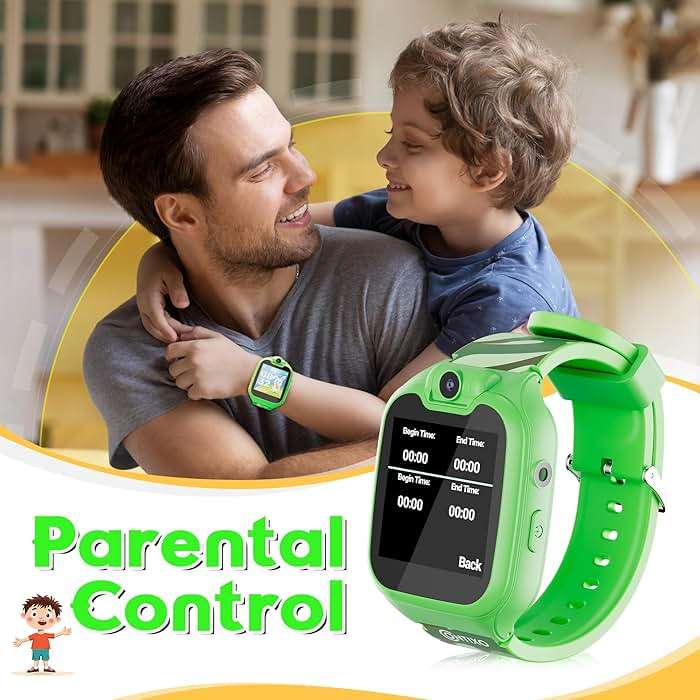 Contixo KW01 Smart Watches for Kids, Green 1.54" HD Touch Screen Educational Smartwatch Toy with Games Camera Video Recorder Calculator Flashlight Music Player Gift for 3-12 Years Old Boys Girls - Image 8