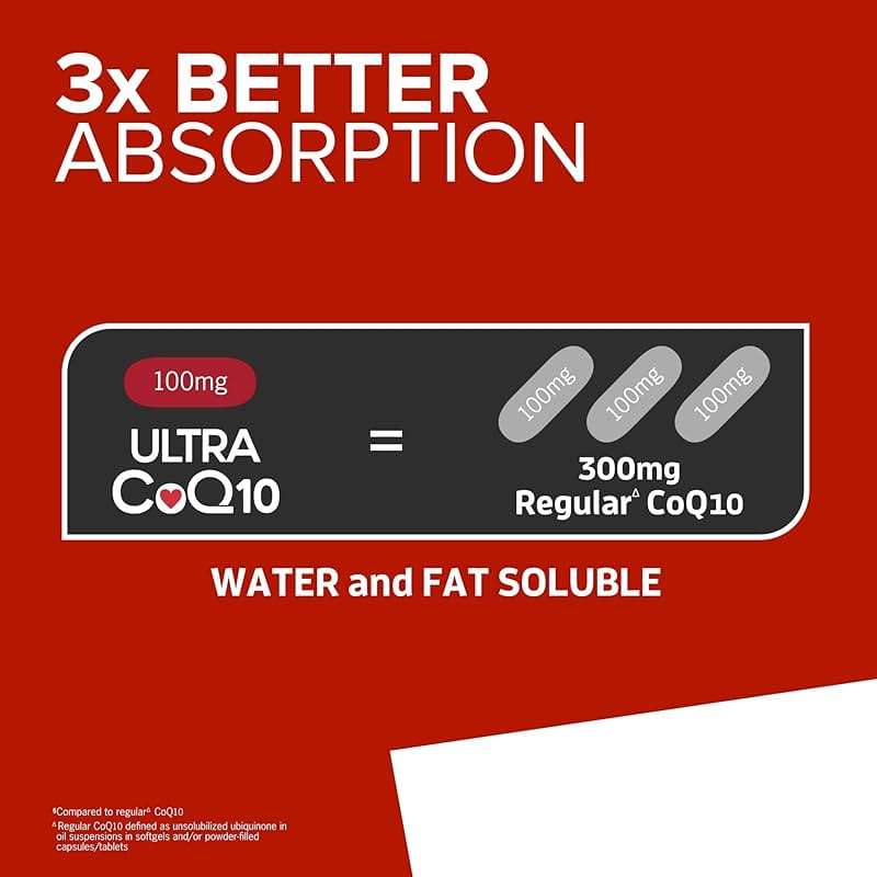 Qunol Ultra CoQ10 100mg Softgels- 3x Better Absorption, Antioxidant for Heart Health & Energy Production, Coenzyme Q10 Vitamins and Supplements, 3 Month Supply, 90 Count - Image 2
