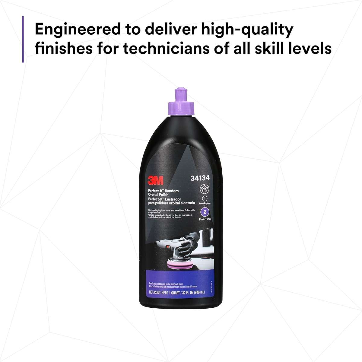 3M Perfect-It Random Orbital Polish, 34134, 1 Quart, Fast Cutting Polisher for Automotive Buffing & Polishing, High-Gloss Finish - Image 6