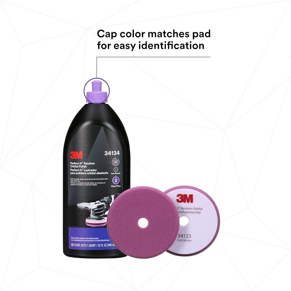 3M Perfect-It Random Orbital Polish, 34134, 1 Quart, Fast Cutting Polisher for Automotive Buffing & Polishing, High-Gloss Finish - Image 7